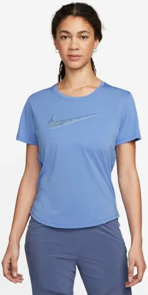 Damens Swoosh Kurzarm-Lauftop