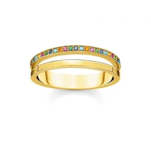 Gelbgold Mehrfarbiger Stein Doppelring TR2316-488-7 Thomas Sabo Ringe
